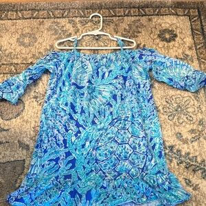 Lilly Pulitzer Blue and Green Kids Dress